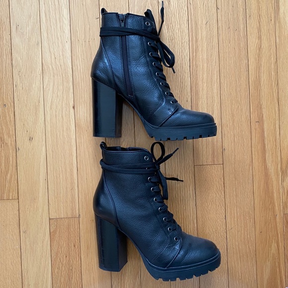 Steve Madden Shoes - Steve Madden Laurie Combat Boot Black